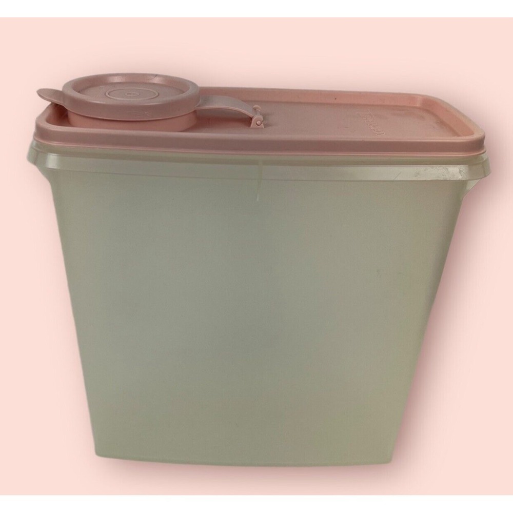Tupperware Store N Pour Sheer Cereal Keeper 469-21,Pink‎ Lid